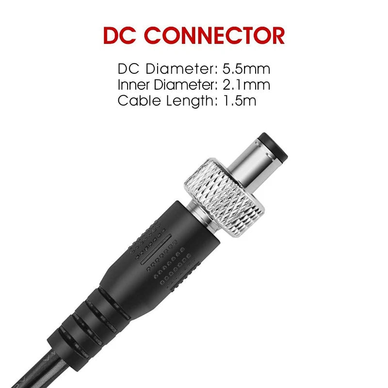 Adaptador de Bateria Fonte de energia - Supply for Mars 400S Pro Cosmo C1  - Hollyland 12V 2A DC